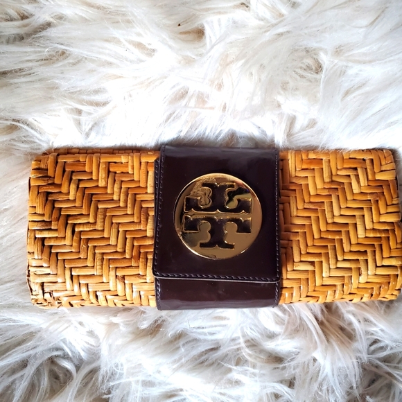 Tory Burch Handbags - Tory Burch Rattan Clutch